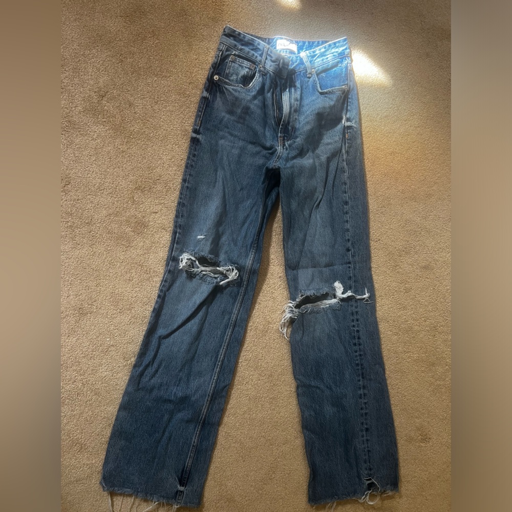 Wide leg zara jean